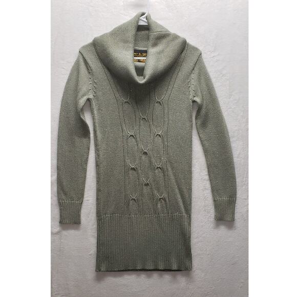 Vintage M&M Miss Milan Sage Green Sweater Tunic XS – Boutique 80s/90s Knit - Picture 1 of 10